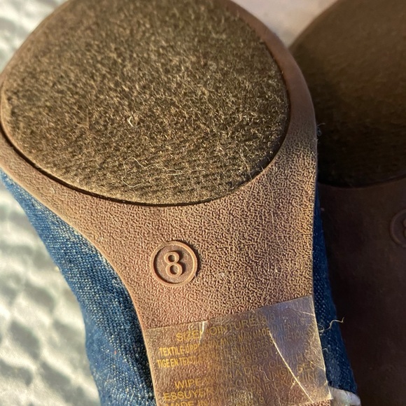 Ladies Denim Step  In Open Toe pumps size 8 - Picture 6 of 6